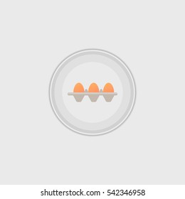 Egg box flat  icon illustration isolated vector sign symbol