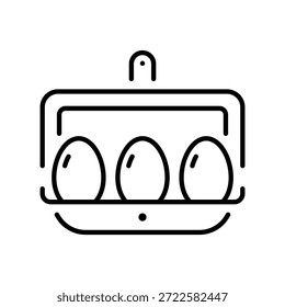 Huevo en una caja Vector Icono de contorno EPS 10 Archivo