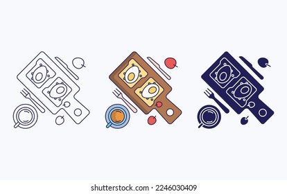 Egg bread fine dining icon