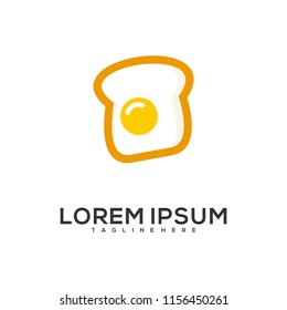 egg bread food logo design