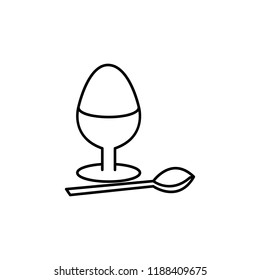 egg for breakfast icon. Element of fast food for mobile concept and web apps icon. Thin line icon for website design and development, app development