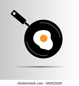 egg breakfast pan food cooking vector meal white yolk protein yellow