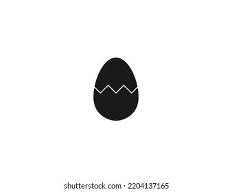 Egg, broken egg icon. Vector illustration.