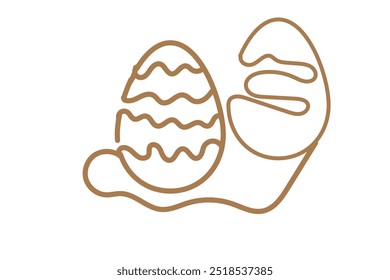 Egg and broken egg vector icons in line style design for website, app, ui, isolated on white background. Editable stroke. EPS 10 vector illustration.