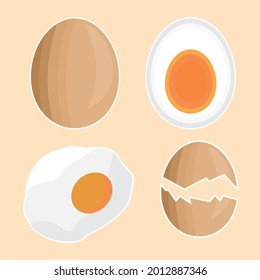 egg bundle set illustration vector 