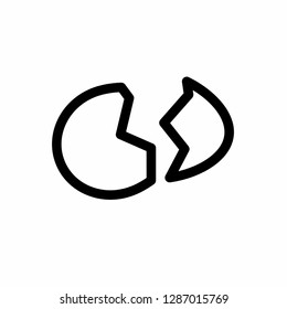 egg carack icon vector on white background - Vector