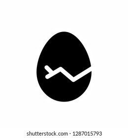 egg carack icon vector on white background - Vector