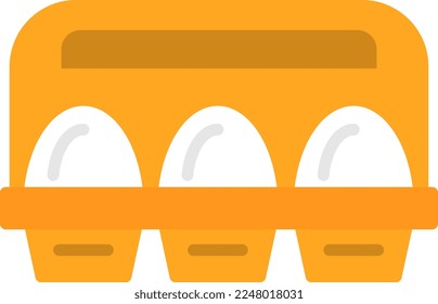 Egg Carton Flat Vector Icon Design