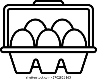 Ilustração do vetor do ícone da caixa de ovos