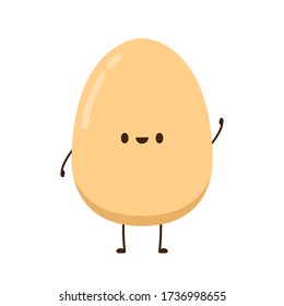 Egg cartoon. egg character design. symbol. logo design.