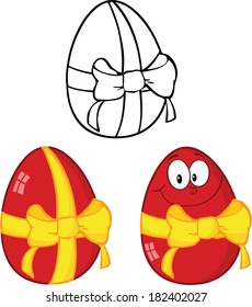 Egg Cartoon Characters 1. Vector Collection Set 