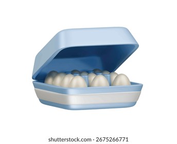  Icono de dibujos animados de huevo 3D ilustración render