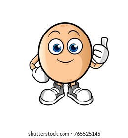 Egg Cartoon Mascot Vector Illustration