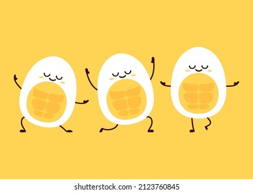 Egg cartoon vector. Egg character design.