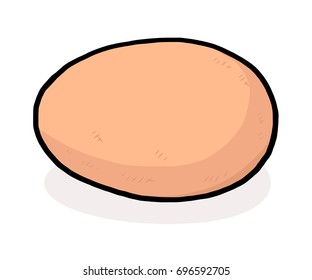 egg / cartoon vector and illustration, hand drawn style, isolated on white background.