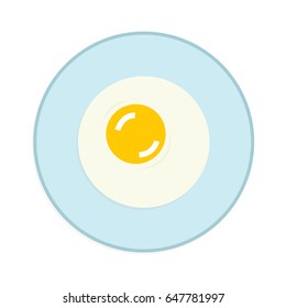 Egg cartoon vector on white background.