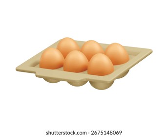  Ilustração de renderização 3d do ícone de caixa de ovo