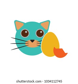 Egg Cat Logo Icon Design