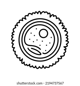 Egg cell olor line icon. Fertility. Pictogram for web page, mobile app, promo.