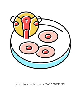 egg cell preparation color icon vector. egg cell preparation sign. isolated symbol illustration