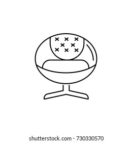 egg chairs icon on white background