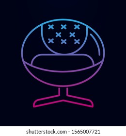 Egg chairs nolan icon. Simple thin line, outline vector of household icons for ui and ux, website or mobile application
