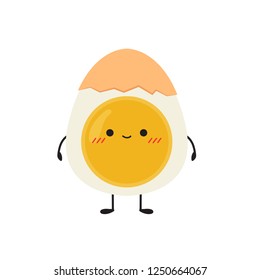 Egg character design. cartoon vector.