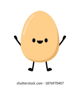 Egg character design. cartoon vector.