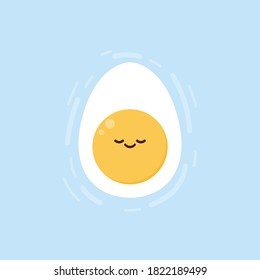 Egg character design. Egg on water. Egg in the pool. Egg vector.