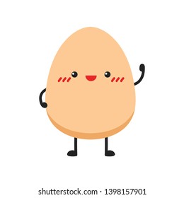 Egg Character Design. Egg On White Background.