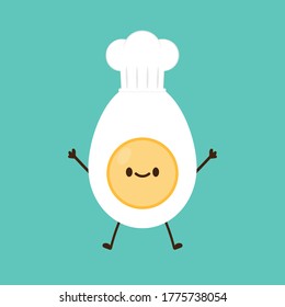 Egg character design. Egg on white background.