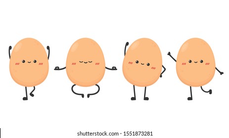 Egg character design. set. symbol. wallpaper.
