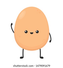 Egg character design. egg vector on white background.