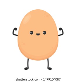 Egg Character Design. Egg Vector On White Background.