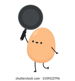 Egg character design. egg vector on white background.