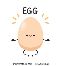 Egg character design. egg vector on white background.