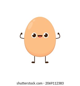 Egg character design. egg vector on white background.