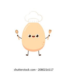 Egg character design. egg vector on white background.