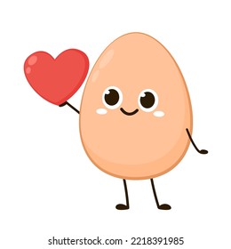 Egg character design. egg vector on white background.