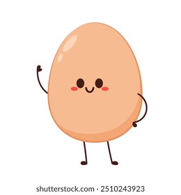 Egg character design. egg vector on white background.