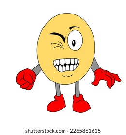 Egg Character doodle for food mascot or symbol
