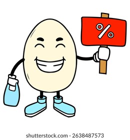 egg character illustration hand drawn isolated vector