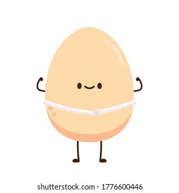 Egg character with Measure Tape wrapped. Egg character. Measure Tape wrapped.