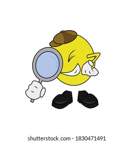 egg character vector design, detective cartoon illustration. good for logo, symbol, avatar, template, icon, and any purpose