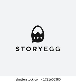 egg chat logo / talk vector