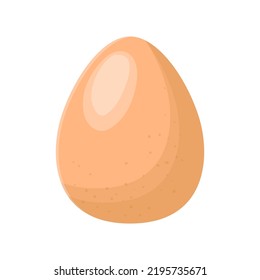 egg chicken cartoon. farm hen, brown poutry, bird food, nature yellow egg chicken vector illustration