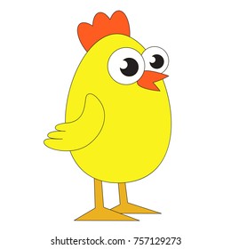 Daft Chicken Cartoon 02 Stock Vector (Royalty Free) 110350127