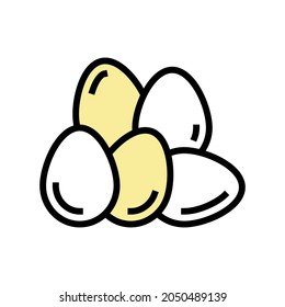egg chicken color icon vector. egg chicken sign. isolated symbol illustration
