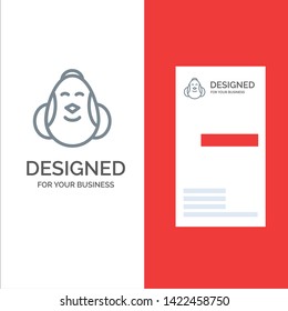 Egg, Chicken, Easter, Baby, Happy Grey Logo Design and Business Card Template