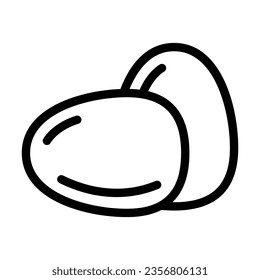 egg chicken hen line icon vector. egg chicken hen sign. isolated contour symbol black illustration